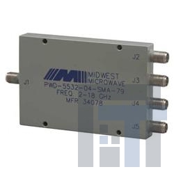 PWD-5520-04-SMA-79 РЧ соединители / Коаксиальные соединители 4WAY POWER DIVIDER WILKENSON-I