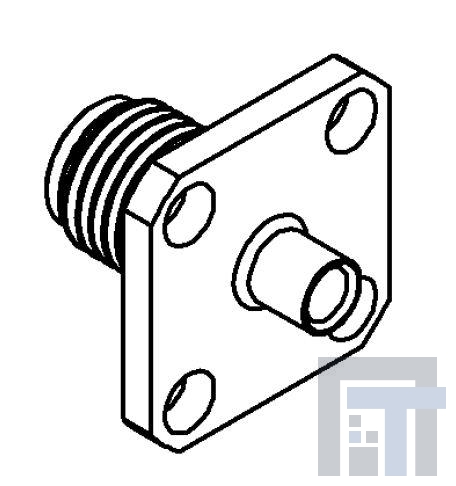 R125256000 РЧ соединители / Коаксиальные соединители SMA STRG SQ FLNG JK SLDR CBL .085