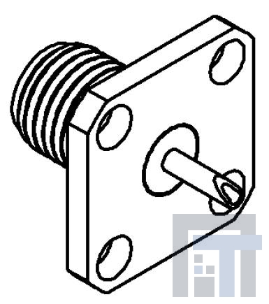 R125403000 РЧ соединители / Коаксиальные соединители SMA SQ FLNG JACK REC W/ SLDR POT CONTACT