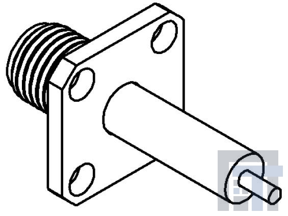 R125414000W РЧ соединители / Коаксиальные соединители SMA ADJ SQ FLNG JACK RECEP W/CYLIND CON