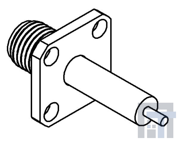 R125415270 РЧ соединители / Коаксиальные соединители SMA ADJ SQ FLNG JACK RECEP W/CYLIND CON