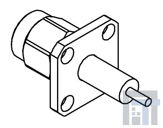 R125444000 РЧ соединители / Коаксиальные соединители SMA SQ FLNG PLUG REC W/ SLDR POT CONTACT