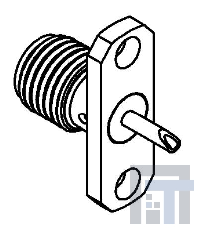 R125454000 РЧ соединители / Коаксиальные соединители SMA 2 HOLE FLNG JACK RECP W/SLDR POT CONT