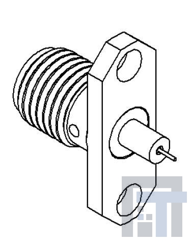 R125462000 РЧ соединители / Коаксиальные соединители SMA 2 HOLE FLNG JACK RECP W/SHLDR CONT