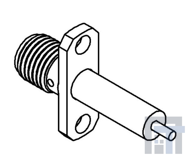 R125464000 РЧ соединители / Коаксиальные соединители SMA 2H FLNG JACK REC W/CYLINDRICAL CONT