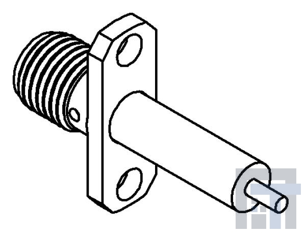 R125464001 РЧ соединители / Коаксиальные соединители SMA 2H FLNG JACK REC W/CYLINDRICAL CONT