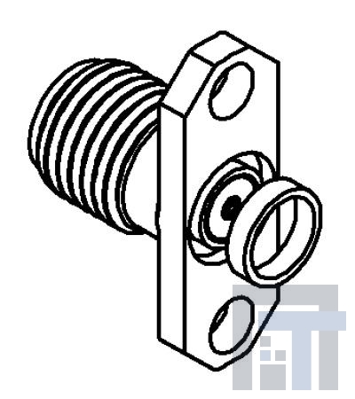 R125465011 РЧ соединители / Коаксиальные соединители SMA 2H FLNG JACK REC W/EMI GSKT 0.5MM DIA