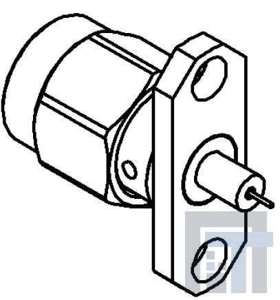 R125484001W РЧ соединители / Коаксиальные соединители SMA 2 HOLE FLNG PLUG RECP W/SHLDR CONT