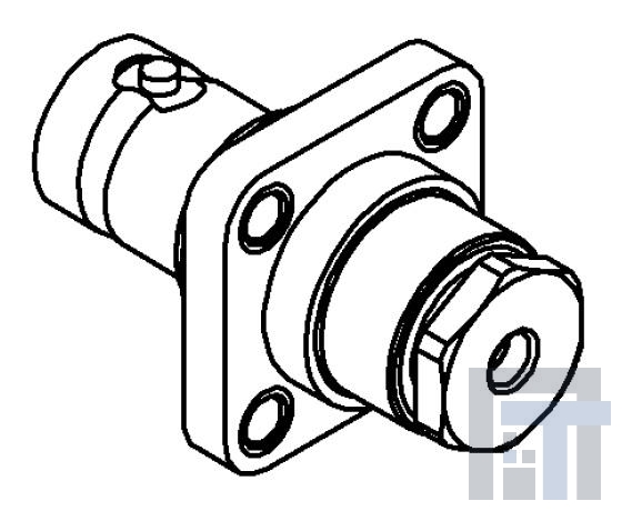 R141277000 РЧ соединители / Коаксиальные соединители BNC(F) ST FL JK CL 2,6/50,100P