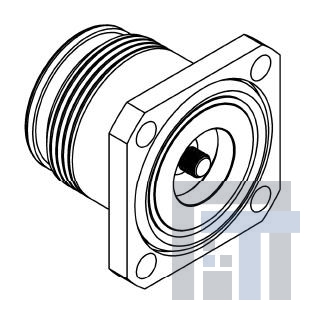 R183405007 РЧ соединители / Коаксиальные соединители SqrFlngJackRcptPanel SealwithThreadContM3