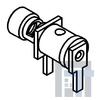 R280220027 РЧ соединители / Коаксиальные соединители ACC CBL TERM NON MAG R/A PCB MNT CBL 2.6