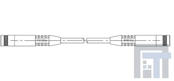 R285215000 РЧ соединители / Коаксиальные соединители SUBCLIC FF KX3 100CM 2X114060