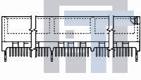 1-5145169-2 Стандартные краевые разъемы CONNECTOR ASSEMBLY DUAL POSITIONS .050