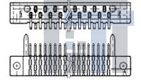 1-582390-1 Стандартные краевые разъемы 17 AMP BLADE HDR ASSY