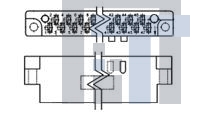 3-582151-1 Стандартные краевые разъемы 17AMP BLADE RCPT HSG