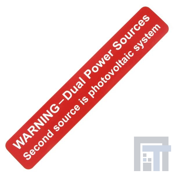 SOL-DPS-104019-4-0-1 Соединители для фотогальванических элементов / соединители для солнечных батарей Warning - Dual Power Sources Label