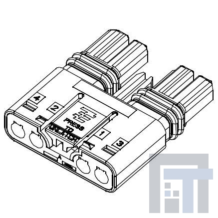 2106135-2 Осветительные коннекторы 2 Position Plug Assy Sealed Plastic Hsg