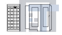 1-592629-1 Клеммные колодки для DIN-рейки TERM JCT F/B SZ 22HD 37 BUSS