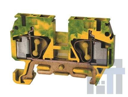 10134348-001LF Клеммные колодки для DIN-рейки EARTH SCREWLESS TERM BLOCK QE 2.5