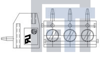 1776257-2 Фиксированные клеммные колодки R/A Top Wire Entry, 5.08mm, HT