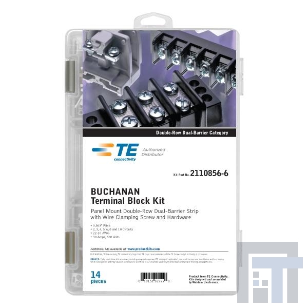 2110856-6 Клеммные колодки с изолирующими перегородками PCP DL-Bar 14 PC Kit