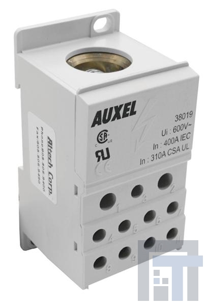 38019 Клеммные колодки для DIN-рейки 1POLEDISTIBLCK 400A IN1X3