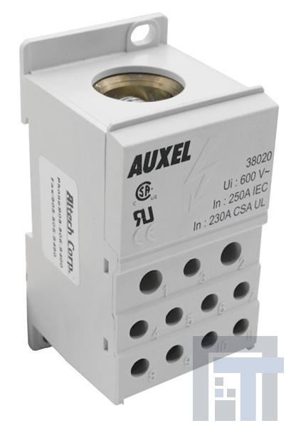 38020 Клеммные колодки для DIN-рейки 1poledistiblock,250A IN 1