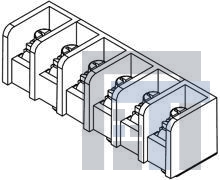 38969-0007 Клеммные колодки с изолирующими перегородками 7P 12.7MM TERM STRP SR W/OUT MNT END