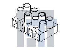 39100-2004 Клеммные колодки с изолирующими перегородками TERM STRIP 10MM HIGH PROF 4 CIR WHT