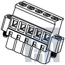 39527-2022 Съемные клеммные колодки 5.00MM EUROPLUG VERT ME RWE BLK 22CKT