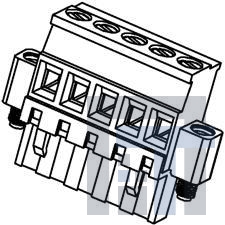 39537-8803 Съемные клеммные колодки 5.08MM EURO PLUG VER T ME FWE GRN AU 10AV