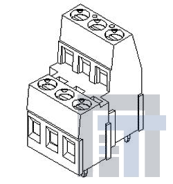 39880-0610 Фиксированные клеммные колодки DUAL LEVEL 5.08 10 A ASY 2.5MM 2 WIRE BLK