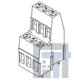 39880-0710 Фиксированные клеммные колодки DUAL LEVEL 5.08 10 A ASY 4.0MM 2 WIRE BLK