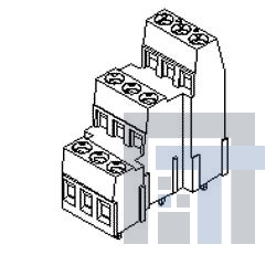 39880-0930 Фиксированные клеммные колодки TRI LEVEL 5.08 30 AS Y 2.5MM 2 WIRE BLACK