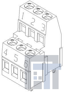 39890-0620 Фиксированные клеммные колодки 5.00MM (.197) MID 2 MID 2 LEV TERM BLOCK