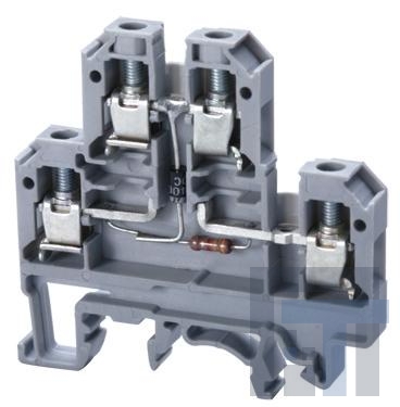 CDL4U(E)D4 Клеммные колодки для DIN-рейки Diode Circ Term D/L Dbl.Lvl