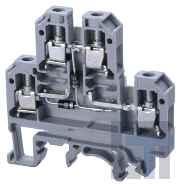 CDL4U(E)DD1 Клеммные колодки для DIN-рейки Diode Circ Term D/L Dbl.Lvl