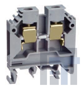 CTS6U-DB Клеммные колодки для DIN-рейки 600V, 22-8AWG, 8mm Feed thru Dark Brown