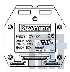 P65S-GY-01 Фиксированные клеммные колодки Panel mount Terminal Block, grey, 300V/6