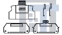 1-176793-0 Корпуса разъемов D-Sub  050 SHIELD KIT 80P