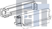 1-552011-1 Инструменты и аппаратное оборудование D-Sub  STRAIN RELIEF CVR 50 90 Snap-On