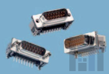 154196 Стандартные соединители D-Sub  25P SMT7.3MM R/A MLE PCB CONN DAU CARD