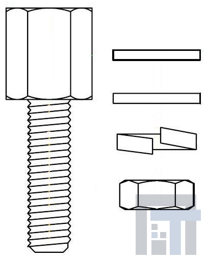 160-000-018R031 Инструменты и аппаратное оборудование D-Sub  4-40 FEMALE SCREWLCK NICKEL PLATING