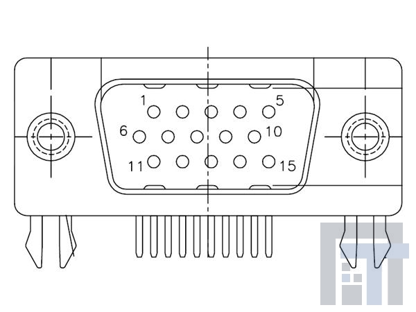 17EBH015PAA000 Соединители с высокой плотностью контактов D-Sub RA HI DENSITY 15P M .120 CLEAR HOLE