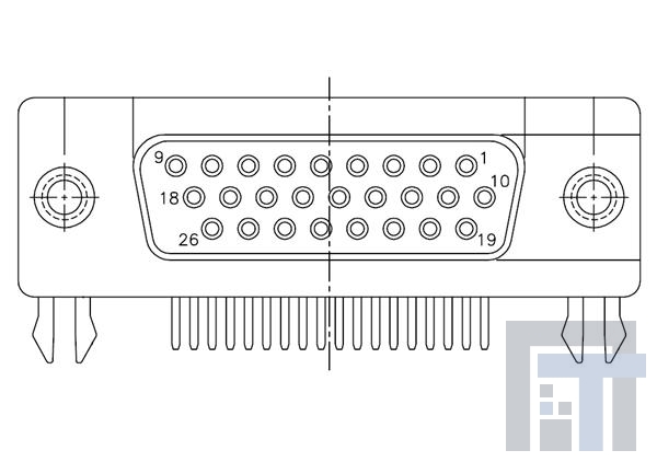 17EBH026SAA000 Соединители с высокой плотностью контактов D-Sub RA HI DENSITY 26P F .120 CLEAR HOLE