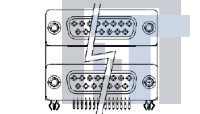 2-1734285-1 Сдвоенные соединители D-Sub  25P RCPT / 25P RCPT