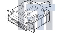 207345-1 Корпуса разъемов D-Sub  25 PIN CABLE CLAMP