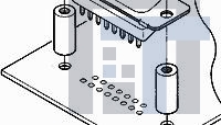 443279-2 Инструменты и аппаратное оборудование D-Sub  SPACER LOW PROFILE PLTD KIT