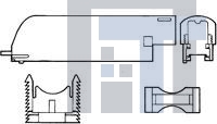 552760-2 Инструменты и аппаратное оборудование D-Sub  COVER 90 DEG. SLIDE-ON