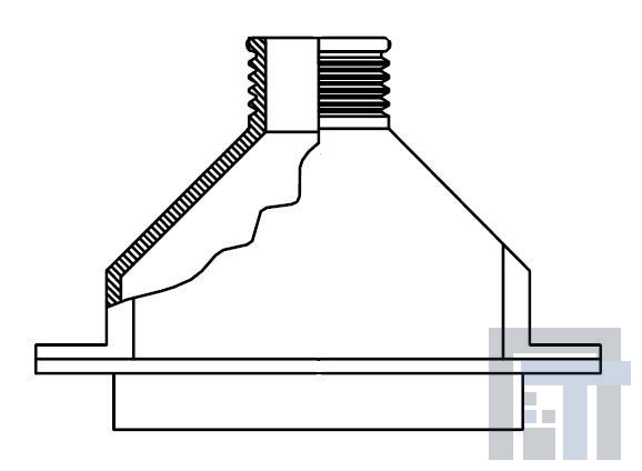 557-107M2-06B Корпуса разъемов D-Sub  LIGHT WEIGHT SOLID BANDING BACKSHELL